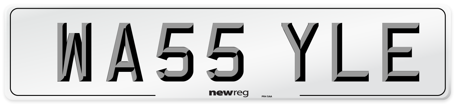 WA55 YLE Number Plate from New Reg